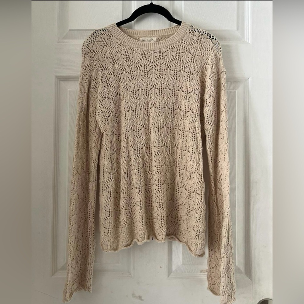 Rylee + Cru Cream Knit Sweater